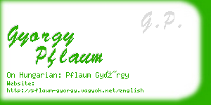 gyorgy pflaum business card